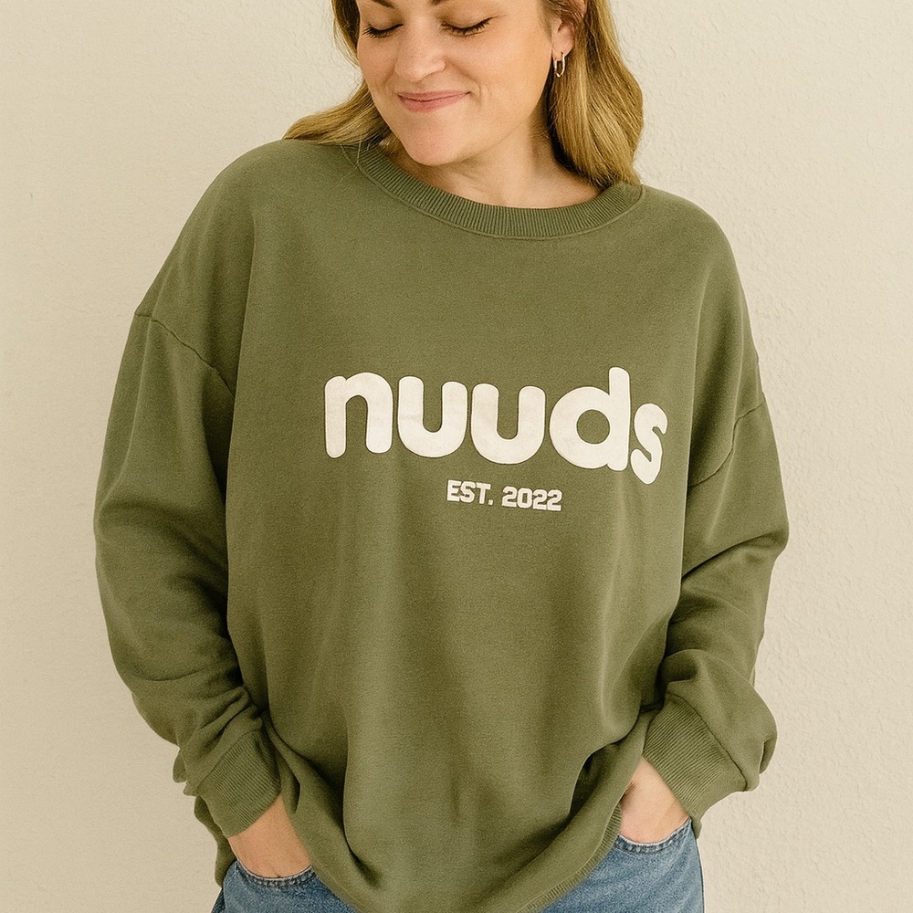 Nuuds Forest Green Logo Sweatshirt